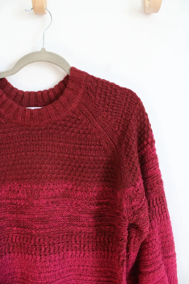 Isabel Maternity Red Magenta Ombre Sweater M Isabel Maternity Earrings