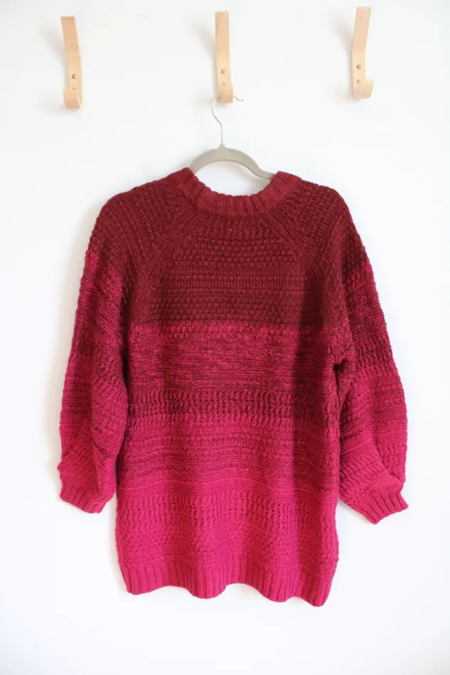 Isabel Maternity Red Magenta Ombre Sweater M Isabel Maternity Earrings