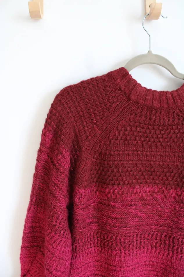 Isabel Maternity Red Magenta Ombre Sweater M Isabel Maternity Earrings