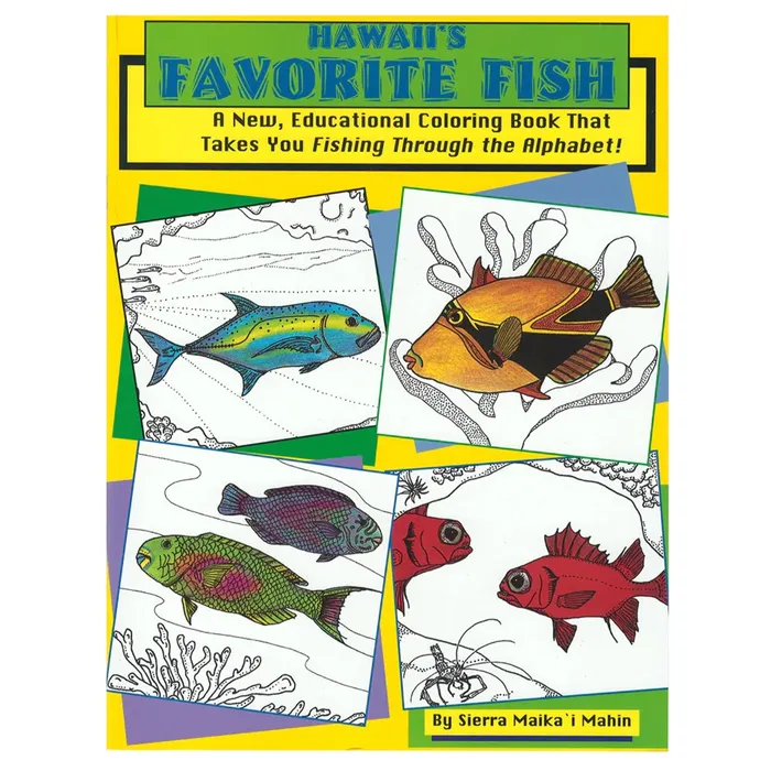 ISLANDERGRP Earrings Hawaiis Favorite Fish Coloring Book