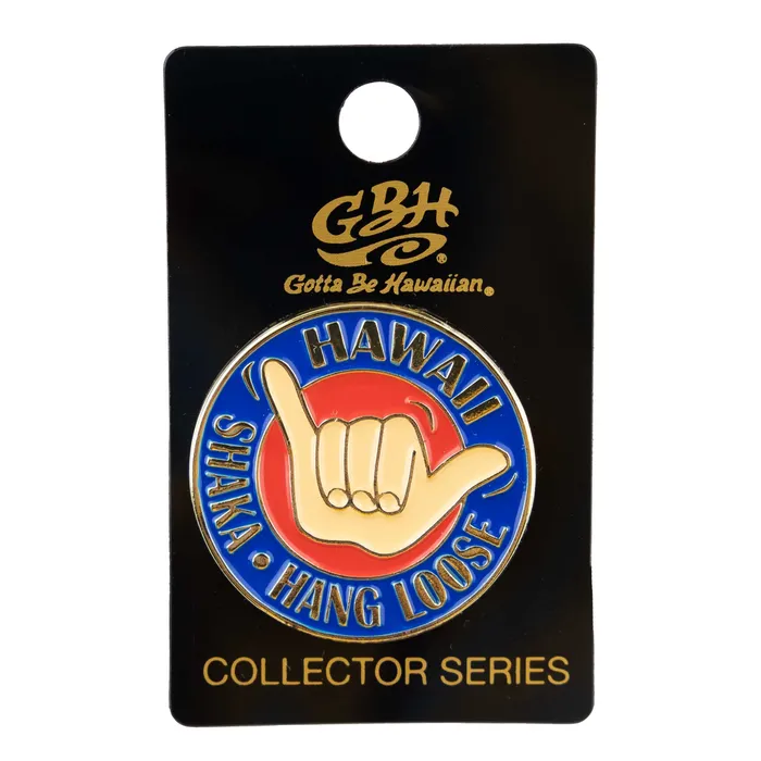 ISLANDERGRP Earrings Hawaii Shaka Hang Loose Enameled Metal Souvenir Pin