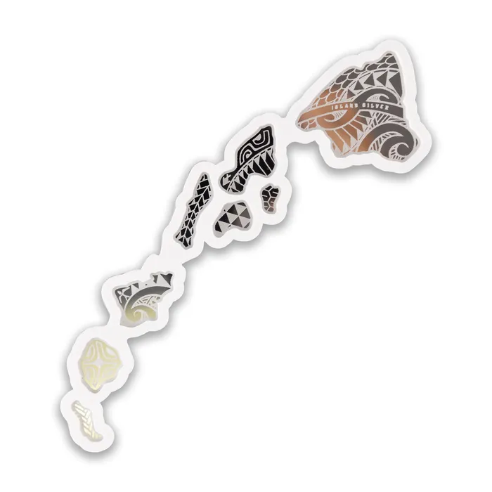 ISLANDSILVER Necklaces Island Silver Large Engraved Island Chain Car Decal