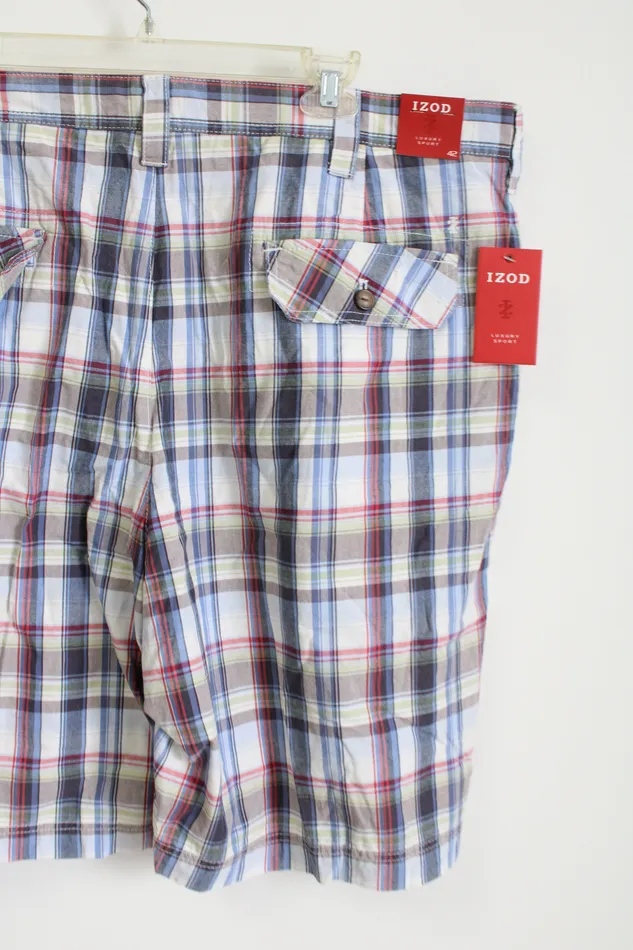 Izod Earrings NEW Izod Plaid Shorts 42W