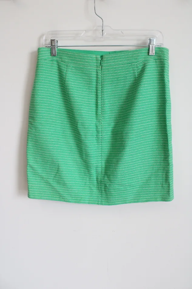JCrew Earrings JCrew Bright Green White Woven Pencil Skirt 6