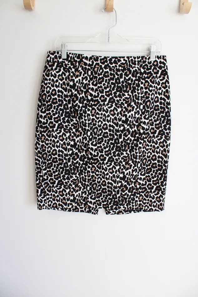 JCrew Earrings JCrew Leopard Print Cotton Pencil Skirt 6