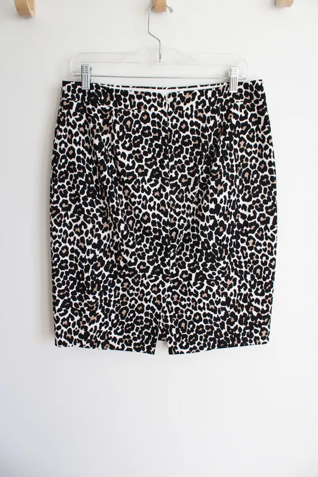 JCrew Earrings JCrew Leopard Print Cotton Pencil Skirt 6