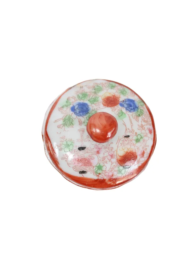 Japanese Hand Painted Salt Dish Jubilee Thrift Earrings