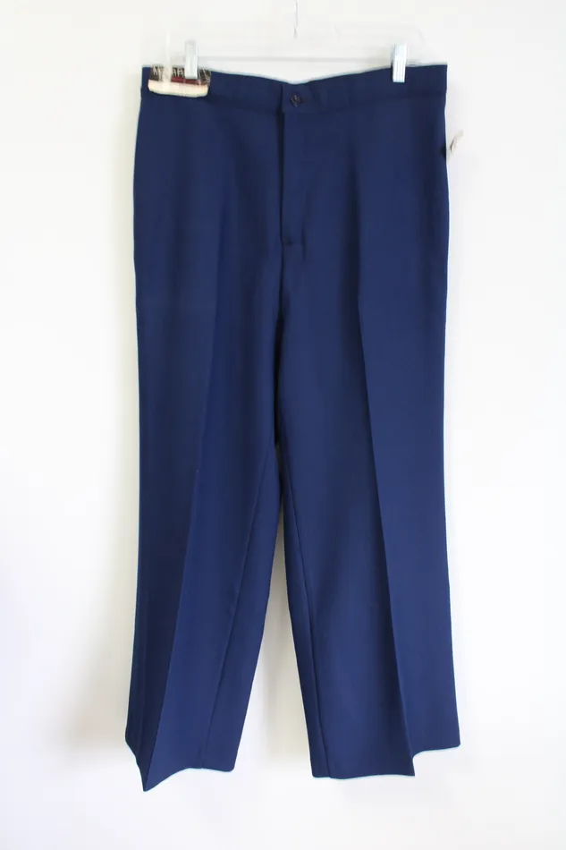 JC Penny Rings NEW JC Penny Motion Pant Blue Wide Leg Trouser 34X30