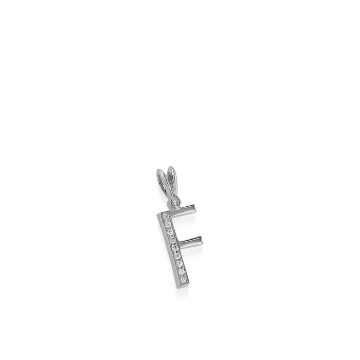 John Atencio Initial F Diamond Medallion Pendant Necklaces
