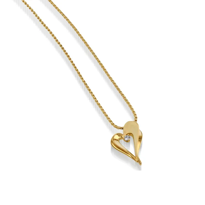 John Atencio Necklaces Adore Petite Diamond Heart Pendant Necklace