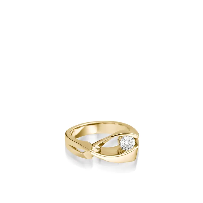 John Atencio Oyster Narrow Diamond Ring Rings
