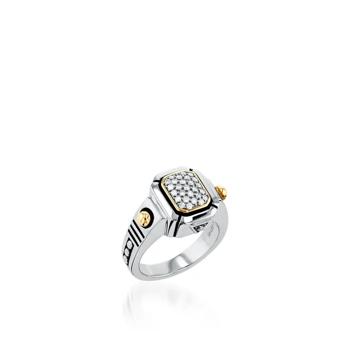 John Atencio Rings Sahara Small Pave Diamond Ring