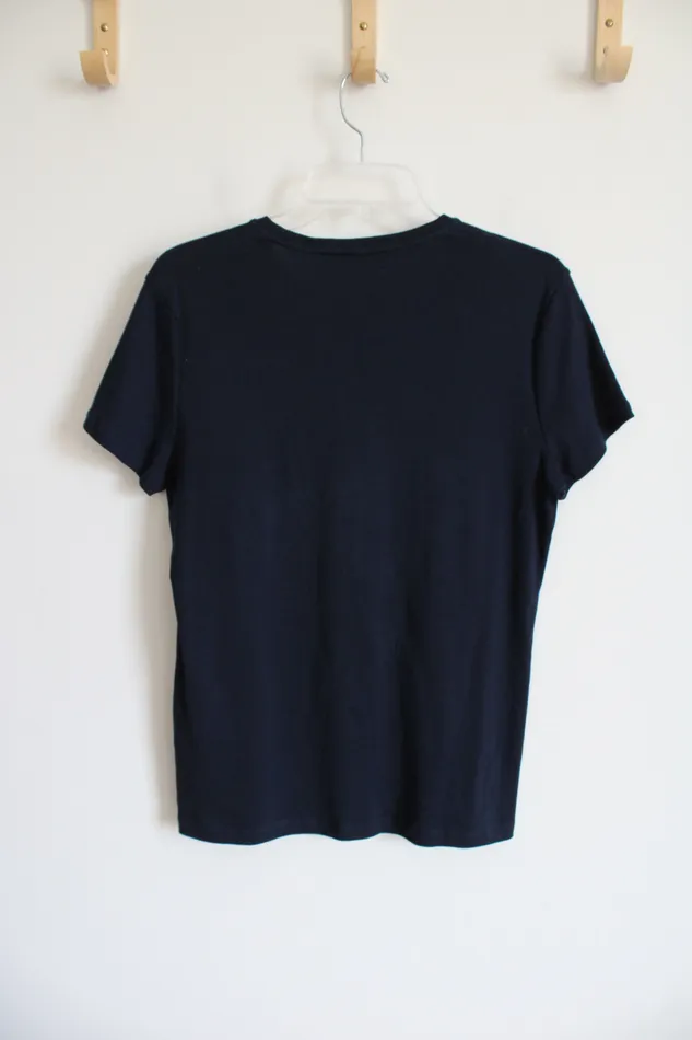 Jones New York Jones New York Signature Navy Blue Tee L Rings