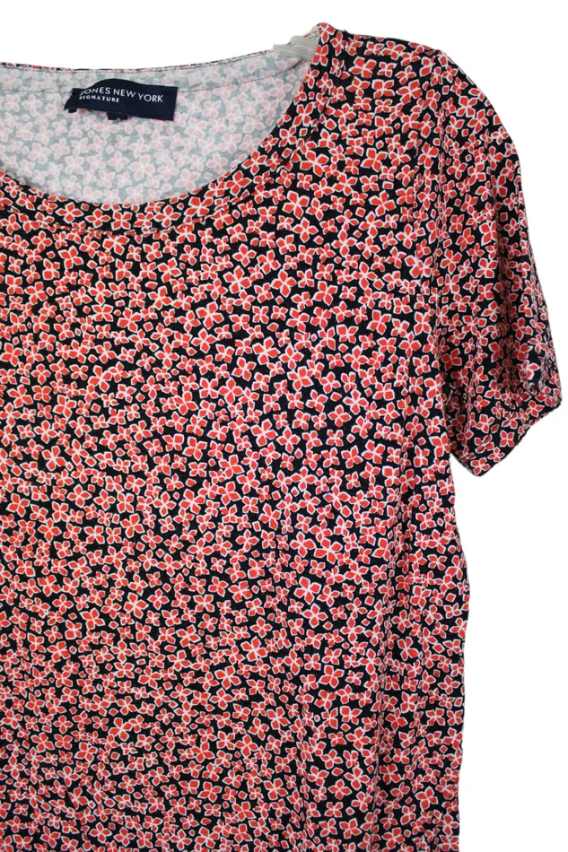 Jones New York Rings Jones New York Red Blue Floral Top S