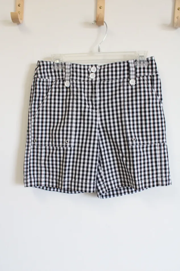 Jones New York Rings Jones New York Sport Black White Gingham Shorts 4