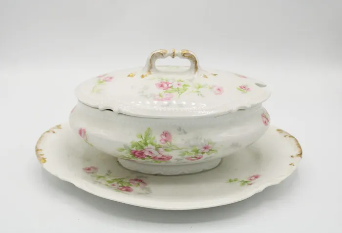 Jubilee Thrift Earrings Coronet Limoges France Moe M China Gravy Dish