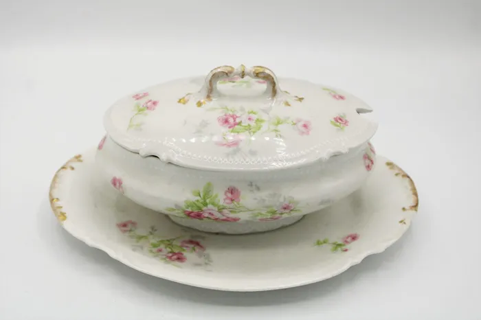 Jubilee Thrift Earrings Coronet Limoges France Moe M China Gravy Dish