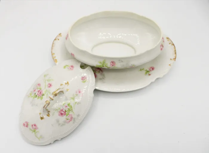 Jubilee Thrift Earrings Coronet Limoges France Moe M China Gravy Dish