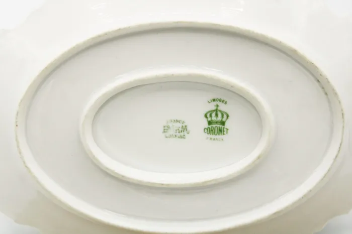 Jubilee Thrift Earrings Coronet Limoges France Moe M China Gravy Dish