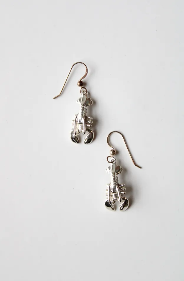 Jubilee Thrift Earrings Lobster Dangle Sterling Silver Earrings