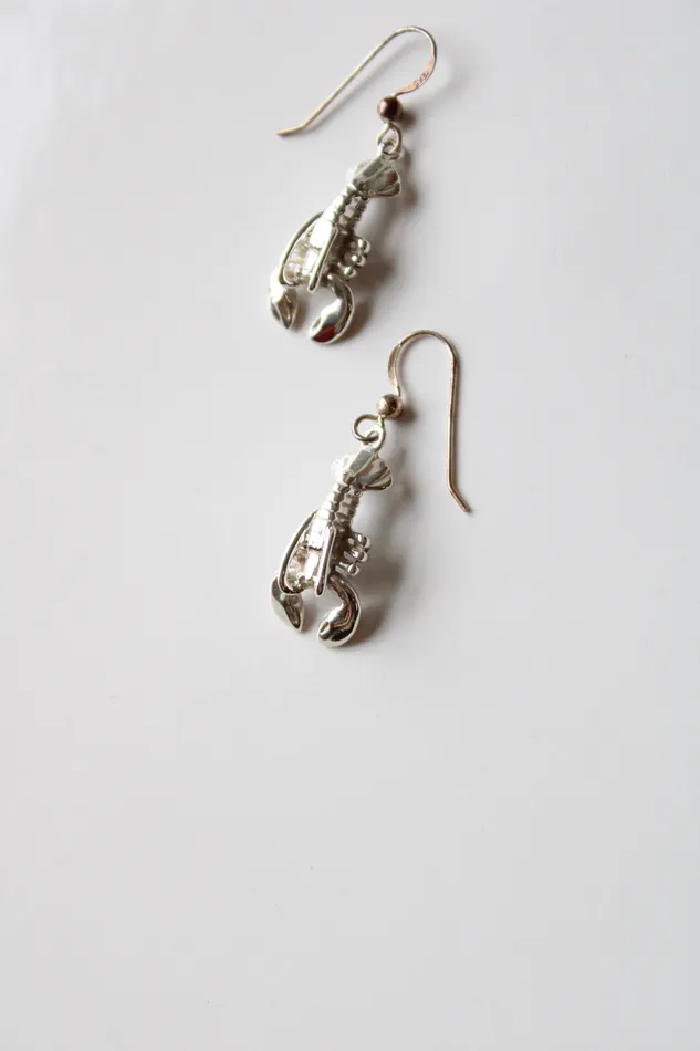 Jubilee Thrift Earrings Lobster Dangle Sterling Silver Earrings