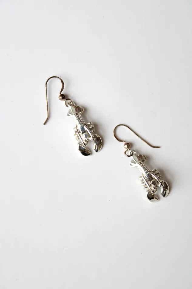 Jubilee Thrift Earrings Lobster Dangle Sterling Silver Earrings