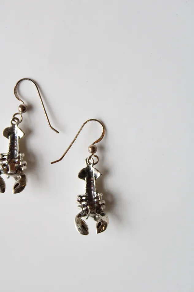 Jubilee Thrift Earrings Lobster Dangle Sterling Silver Earrings