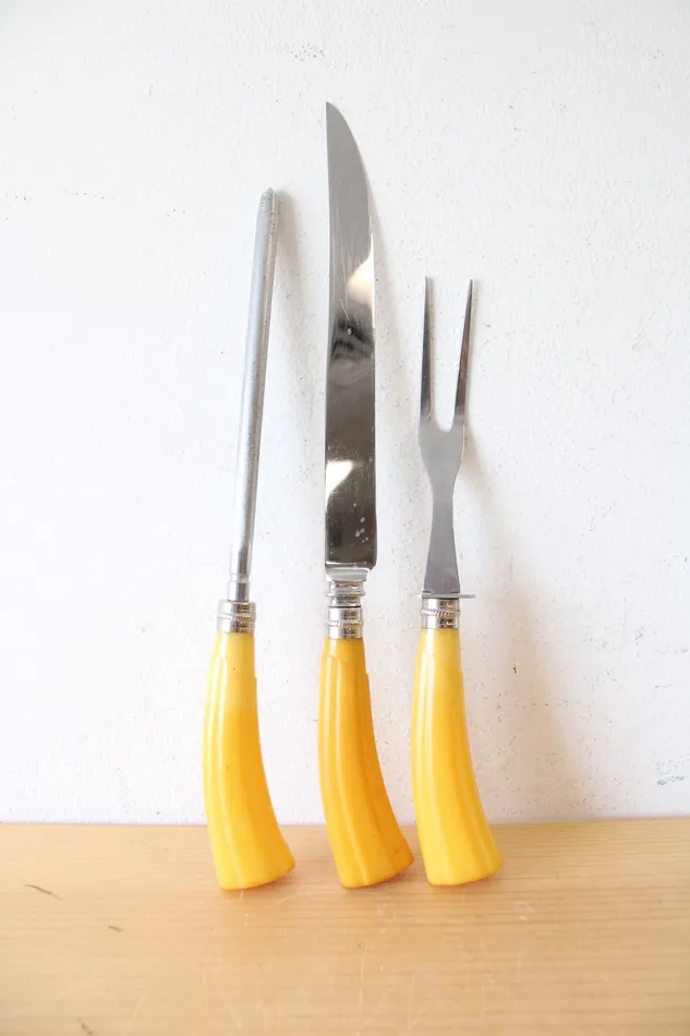Jubilee Thrift Earrings Washington Forge Stainless Steel Yellow Handled Carving Set Jubilee Thrift Earrings Washington Forge Stainless Steel Yellow Handled Carving Set