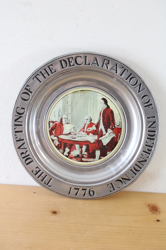 Jubilee Thrift Necklaces Pewter Signing Of The Declaration Decorative Plate 11 Jubilee Thrift Necklaces Pewter Signing Of The Declaration Decorative Plate 11