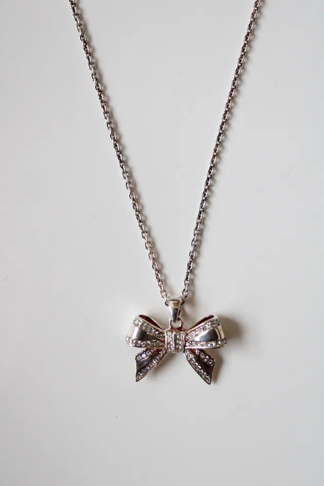 Jubilee Thrift Necklaces Talbots Bow Sterling Silver Necklace