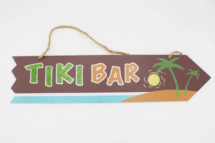 Jubilee Thrift Necklaces Tiki Bar Hanging Sign