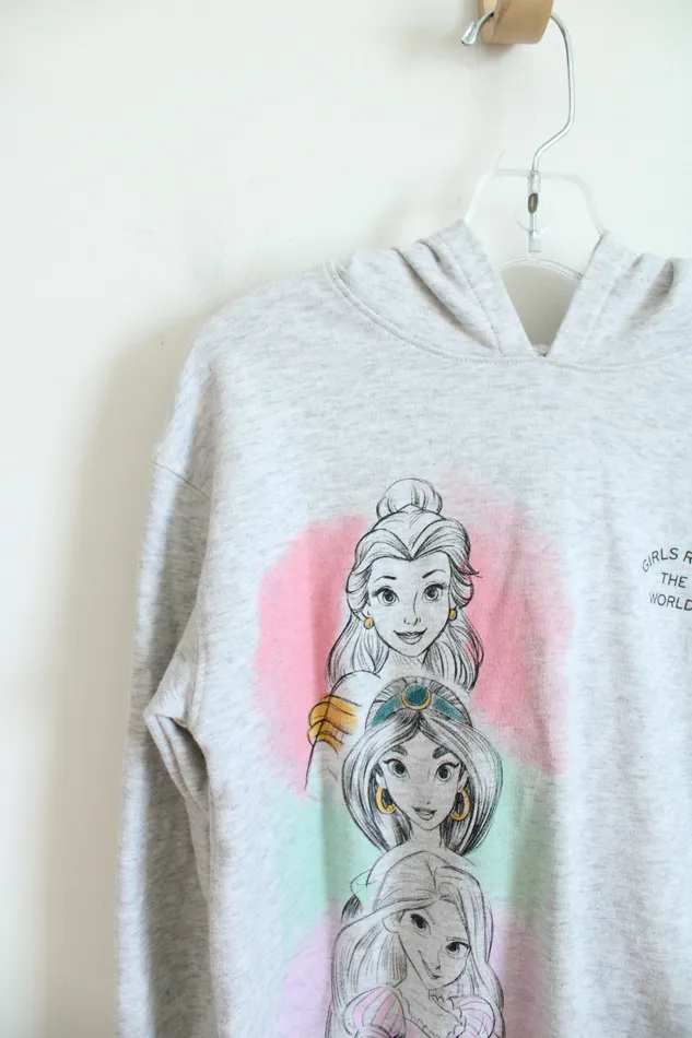 Jumping Beans Jumping Beans Disney Princess Girls Rule The World Gray Hoodie Youth 7 Earrings