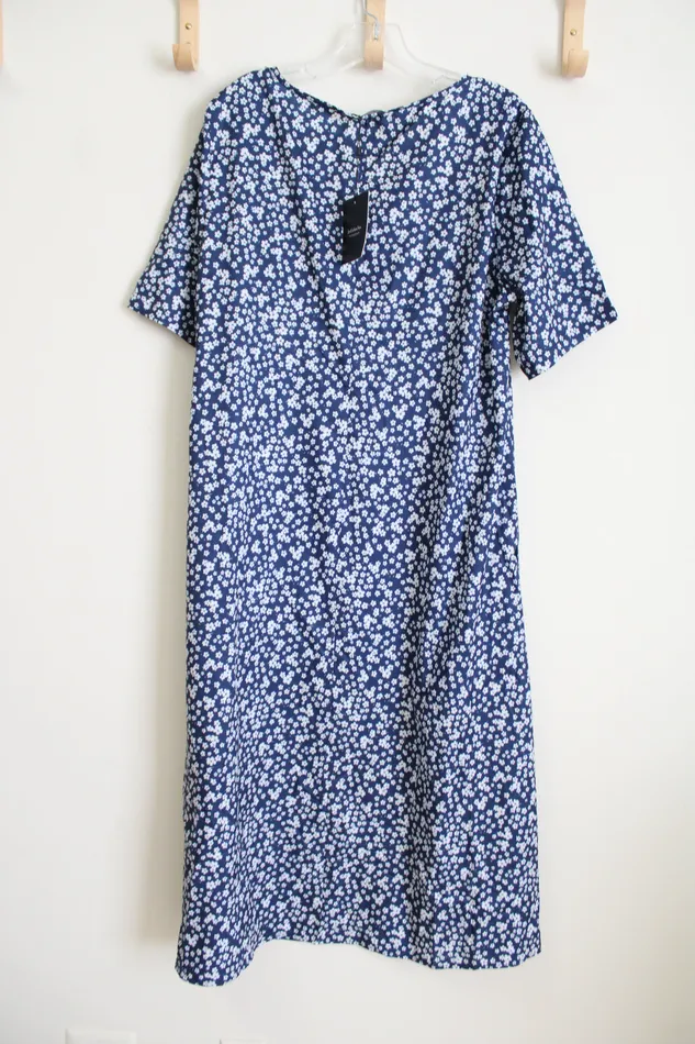 JustFashionNow Rings NEW JustFashionNow Blue Floral Dress XL