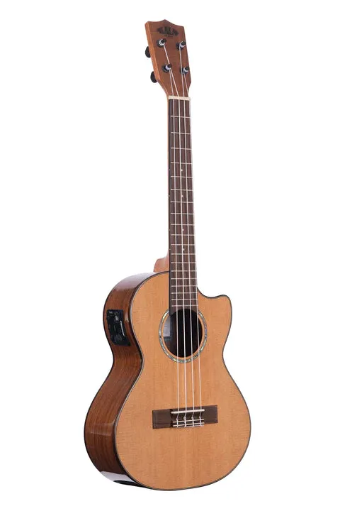 KALABRAND Necklaces Kala Solid Cedar Acacia Tenor Cutaway Ukulele with EQ