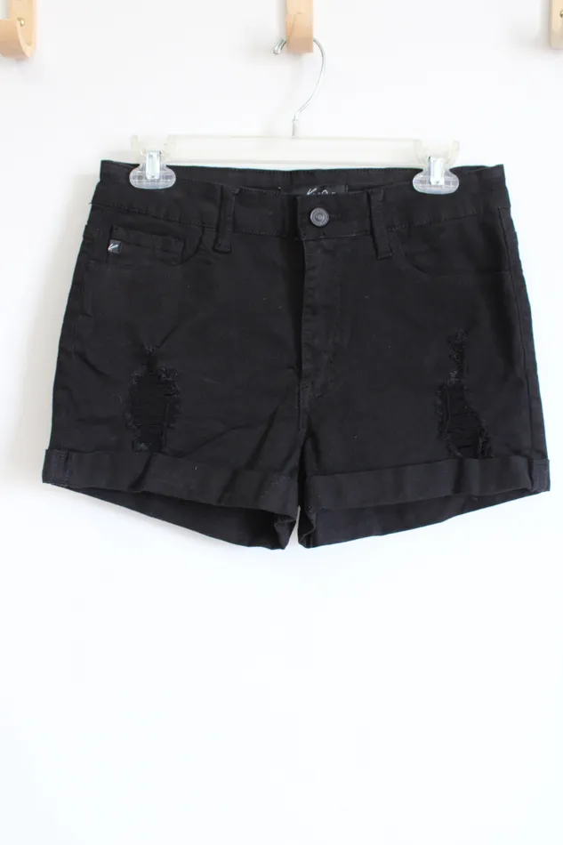 Kancan Rings Kancan Black Distressed Cuffed Shorts 9