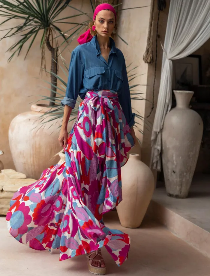 KENZIA WRAP SKIRT Erika Pea Earrings
