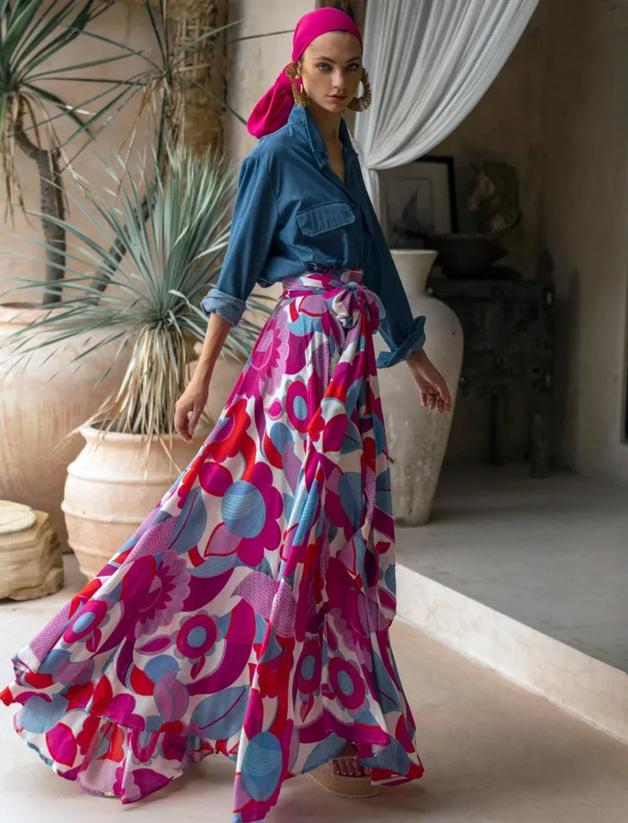 KENZIA WRAP SKIRT Erika Pea Earrings