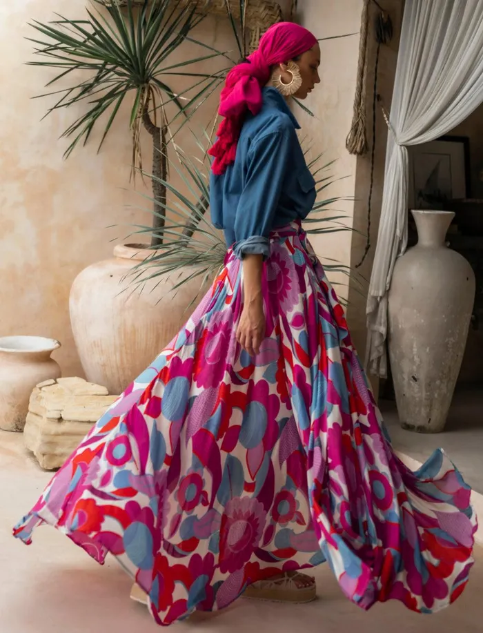 KENZIA WRAP SKIRT Erika Pea Earrings