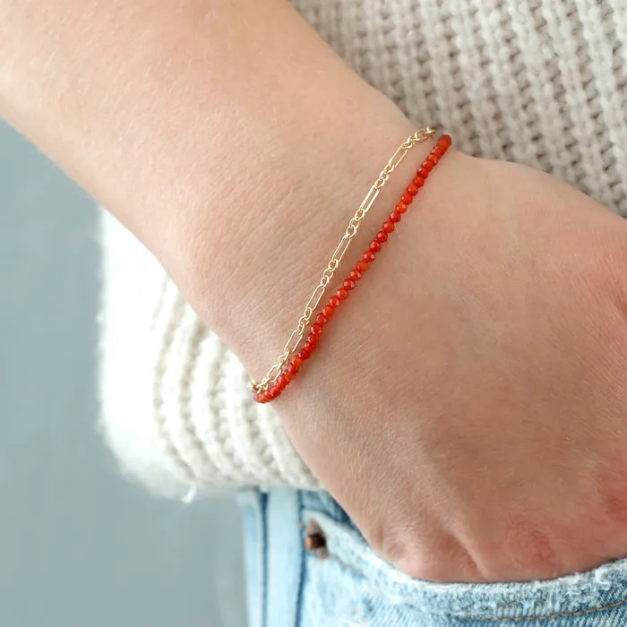 Kris Nations Bracelets Petite Gemstone Beaded Bracelet