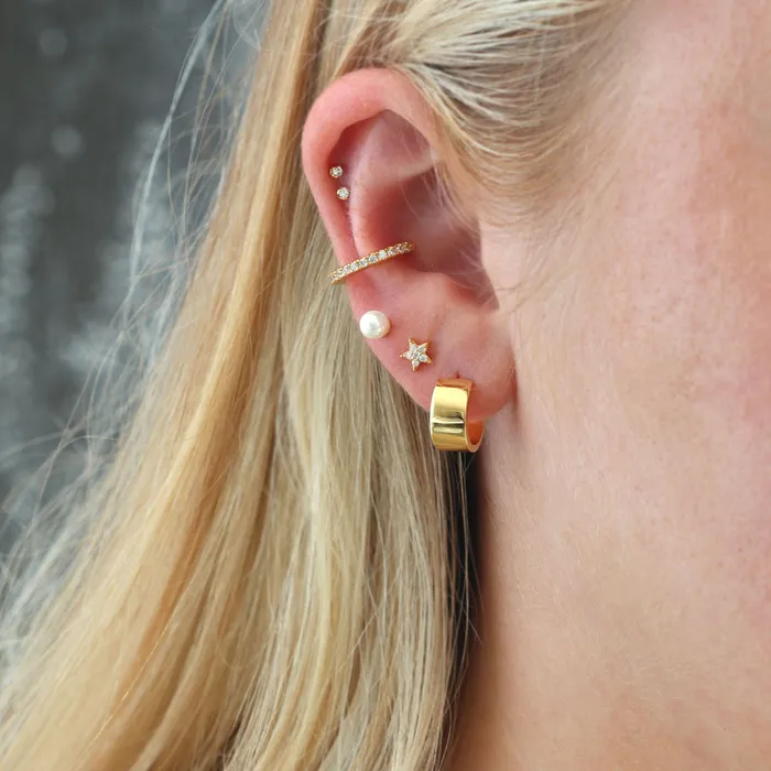 kris nations Earrings Star Crystal Stud Earrings