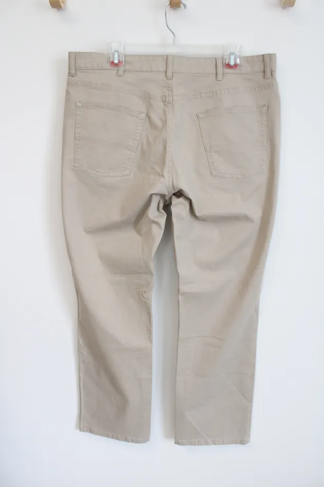 LL Bean Standard Fit Khaki Pants 36X30 LL Bean Earrings