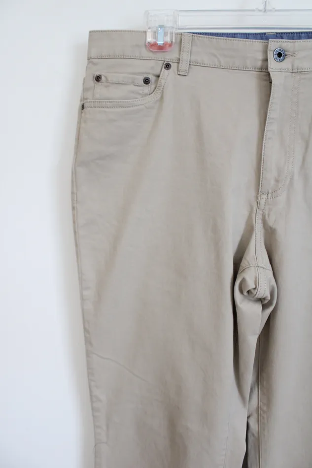 LL Bean Standard Fit Khaki Pants 36X30 LL Bean Earrings