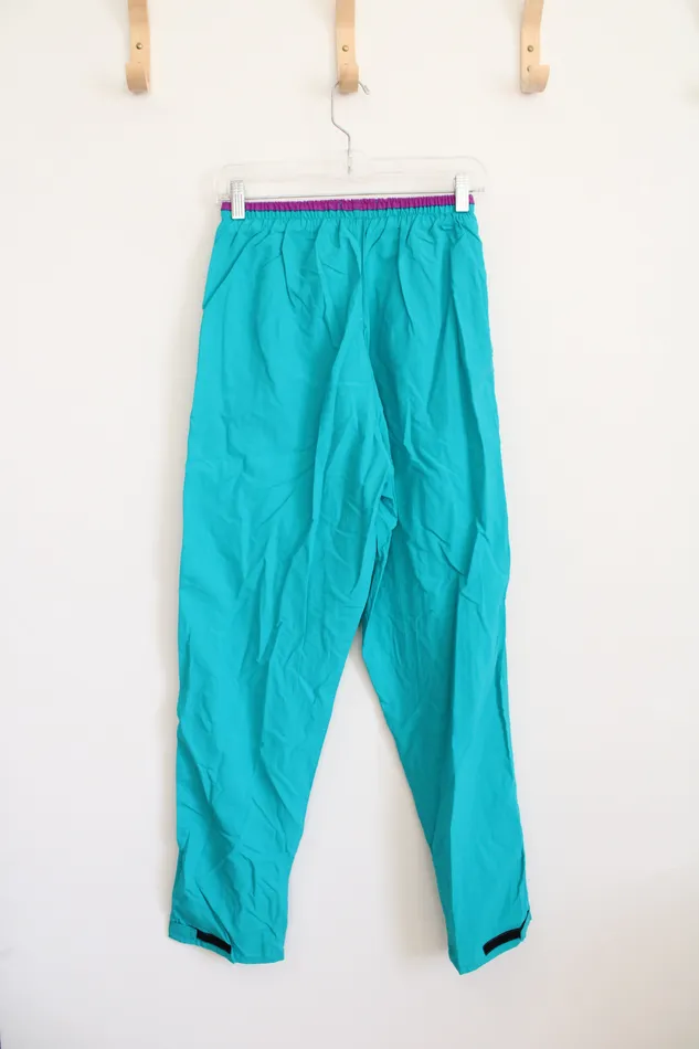 LL Bean Teal Nylon Pants M LL Bean Earrings