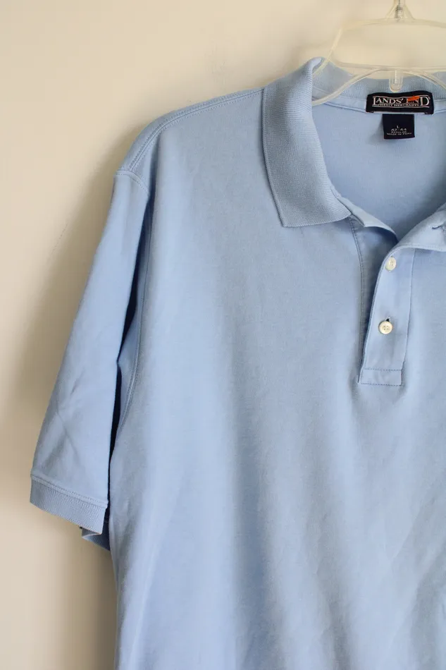 Lands End Rings Lands End Blue Polo Shirt L 4244