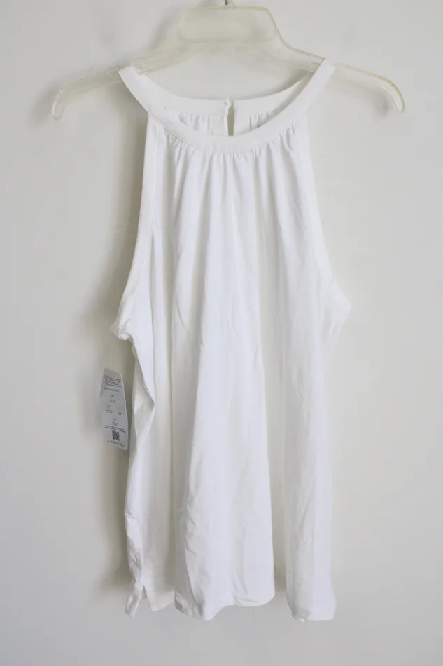 Lands End White Tank Top L Lands End Rings