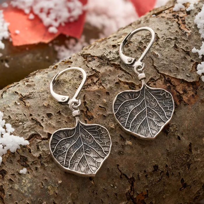 Leverback Vintage Heart Leaf Earrings Chadds Ford Jewelry Earrings