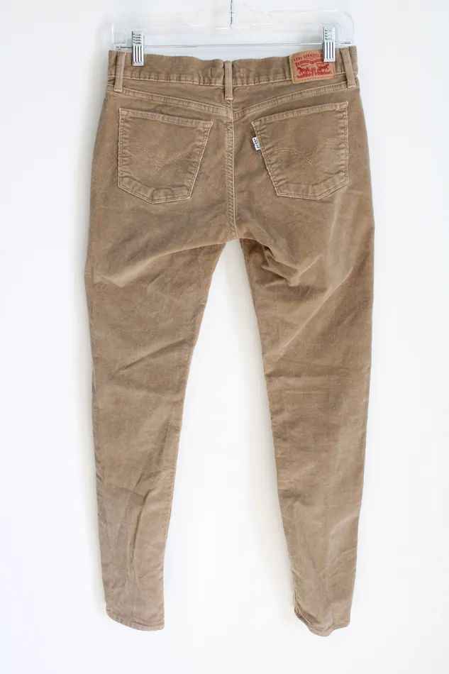 Levis Earrings Levi Strauss Tan Corduroy 710 Super Skinny Pant 28