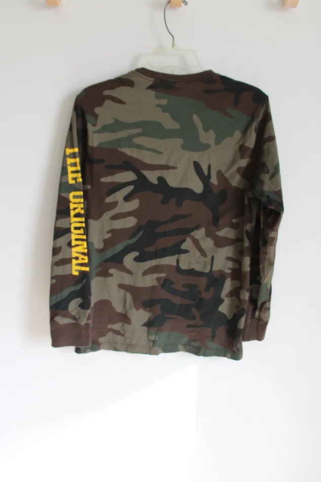 Levis Green Camo Long Sleeved Logo Shirt XS Levis Earrings