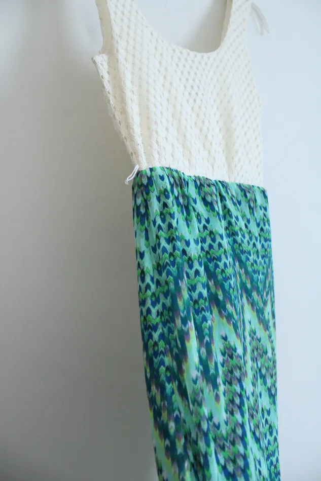 Lilly Rose Lace Top Green Maxi Chiffon Dress S Lilly Rose Earrings