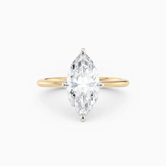 Lolo Thin Marquise Cut Solitaire Engagement Ring Honey Jewelry Co Rings